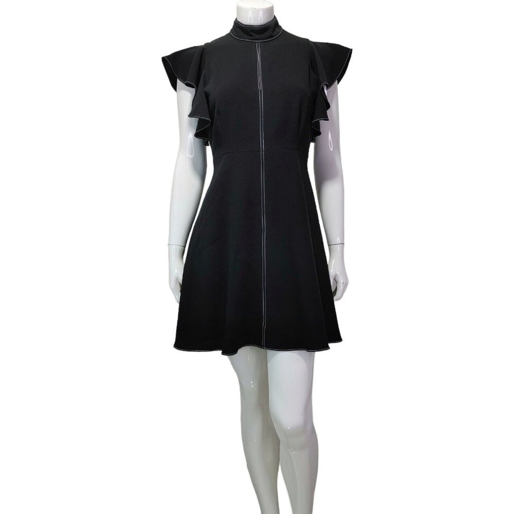 Cinq a Sept Topstitch Reiko Dress In Black Women's Size 4